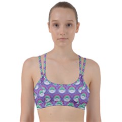 Background Floral Pattern Purple Line Them Up Sports Bra