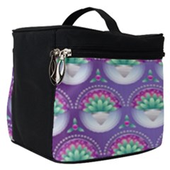 Background Floral Pattern Purple Make Up Travel Bag (small)