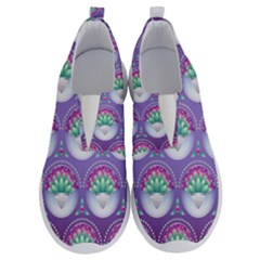 Background Floral Pattern Purple No Lace Lightweight Shoes