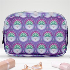 Background Floral Pattern Purple Make Up Pouch (small)