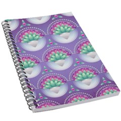 Background Floral Pattern Purple 5 5  X 8 5  Notebook