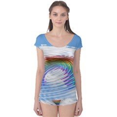 Rainbow Clouds Intimacy Intimate Boyleg Leotard  by Pakrebo