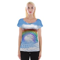 Rainbow Clouds Intimacy Intimate Cap Sleeve Top by Pakrebo