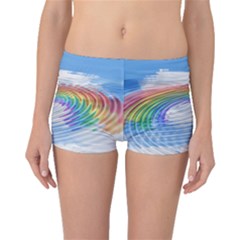 Rainbow Clouds Intimacy Intimate Boyleg Bikini Bottoms by Pakrebo