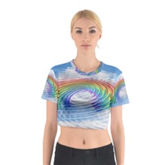 Rainbow Clouds Intimacy Intimate Cotton Crop Top by Pakrebo