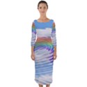 Rainbow Clouds Intimacy Intimate Quarter Sleeve Midi Bodycon Dress View1