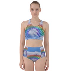 Rainbow Clouds Intimacy Intimate Racer Back Bikini Set by Pakrebo