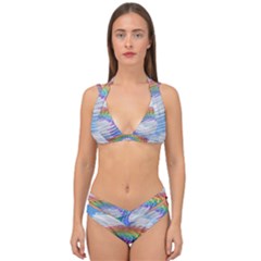 Rainbow Clouds Intimacy Intimate Double Strap Halter Bikini Set by Pakrebo