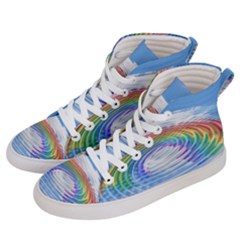 Rainbow Clouds Intimacy Intimate Women s Hi-top Skate Sneakers