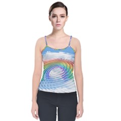 Rainbow Clouds Intimacy Intimate Velvet Spaghetti Strap Top