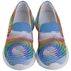 Rainbow Clouds Intimacy Intimate Kids  Lightweight Slip Ons