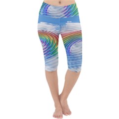 Rainbow Clouds Intimacy Intimate Lightweight Velour Cropped Yoga Leggings