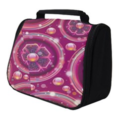 Abstract Background Floral Glossy Full Print Travel Pouch (small)