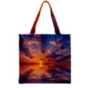 Sunset Dawn Sea Sun Nature Zipper Grocery Tote Bag View2