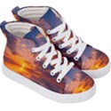 Sunset Dawn Sea Sun Nature Kids  Hi-Top Skate Sneakers View3