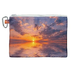 Sunset Dawn Sea Sun Nature Canvas Cosmetic Bag (xl)