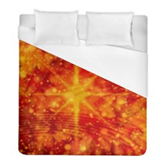 Christmas Star Snow Snowfall Duvet Cover (full/ Double Size) by Pakrebo