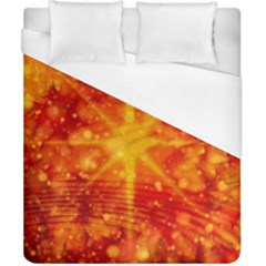 Christmas Star Snow Snowfall Duvet Cover (california King Size) by Pakrebo