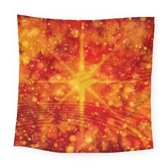 Christmas Star Snow Snowfall Square Tapestry (large) by Pakrebo