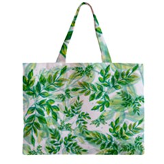 Leaves Green Pattern Nature Plant Zipper Mini Tote Bag by Pakrebo