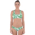 Leaves Green Pattern Nature Plant Cross Back Hipster Bikini Set View1