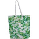 Leaves Green Pattern Nature Plant Full Print Rope Handle Tote (Large) View2