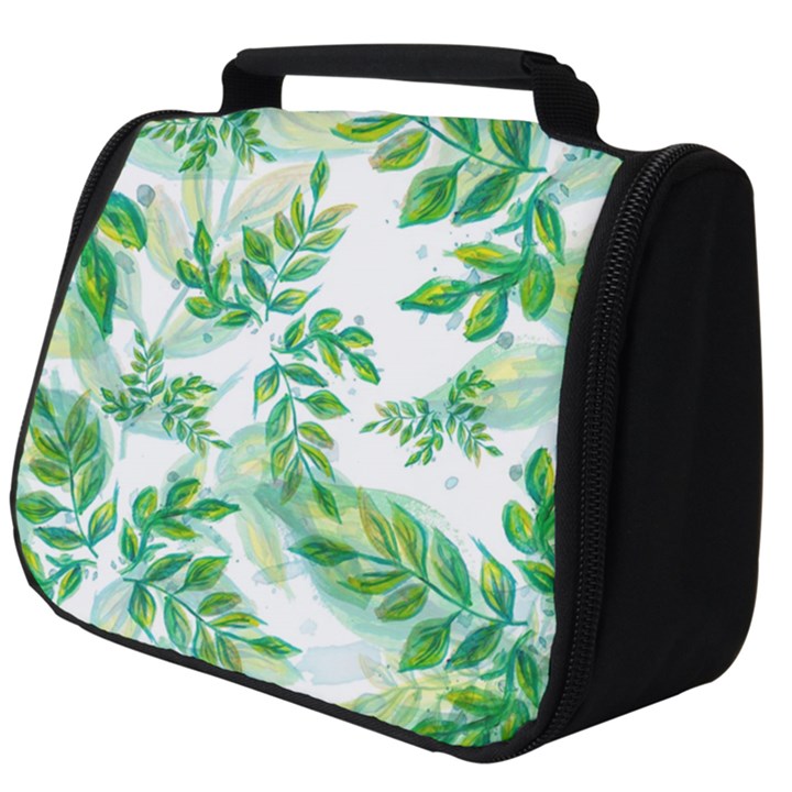 Leaves Green Pattern Nature Plant Full Print Travel Pouch (Big)