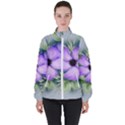 Flowers Vector Illustration Figure High Neck Windbreaker (Women) View1