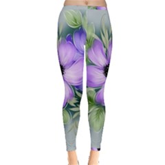 Flowers Vector Illustration Figure Inside Out Leggings