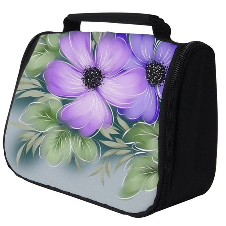 Flowers Vector Illustration Figure Full Print Travel Pouch (Big)