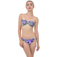 Flowers Vector Illustration Figure Classic Bandeau Bikini Set