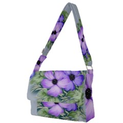 Flowers Vector Illustration Figure Full Print Messenger Bag