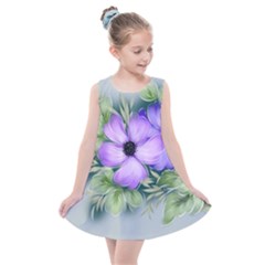 Flowers Vector Illustration Figure Kids  Summer Dress