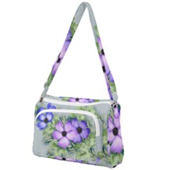 Flowers Vector Illustration Figure Front Pocket Crossbody Bag