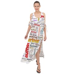 Writing Author Motivation Words Maxi Chiffon Cover Up Dress