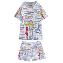 Writing Author Motivation Words Kids  Swim Tee And Shorts Set