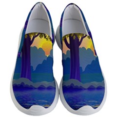 Illustration Vector Forest Nature Women s Lightweight Slip Ons