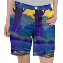 Illustration Vector Forest Nature Pocket Shorts