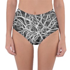 Nerves Cells Dendrites Sepia Reversible High-waist Bikini Bottoms by Pakrebo