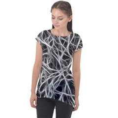 Nerves Cells Dendrites Sepia Cap Sleeve High Low Top