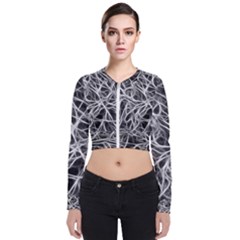 Nerves Cells Dendrites Sepia Long Sleeve Zip Up Bomber Jacket