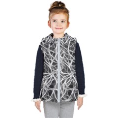 Nerves Cells Dendrites Sepia Kids  Hooded Puffer Vest by Pakrebo