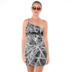 Nerves Cells Dendrites Sepia One Soulder Bodycon Dress by Pakrebo