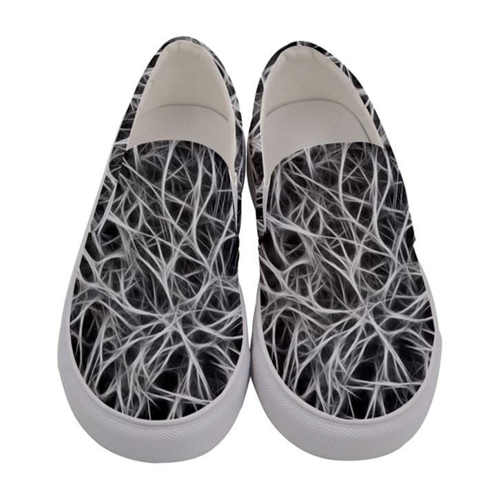 Nerves Cells Dendrites Sepia Women s Canvas Slip Ons