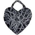 Nerves Cells Dendrites Sepia Giant Heart Shaped Tote View2