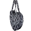 Nerves Cells Dendrites Sepia Giant Heart Shaped Tote View3