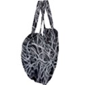 Nerves Cells Dendrites Sepia Giant Heart Shaped Tote View4