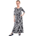 Nerves Cells Dendrites Sepia Kids  Quarter Sleeve Maxi Dress View1