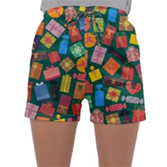 Presents Gifts Background Colorful Sleepwear Shorts by Pakrebo