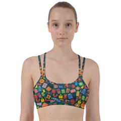 Presents Gifts Background Colorful Line Them Up Sports Bra